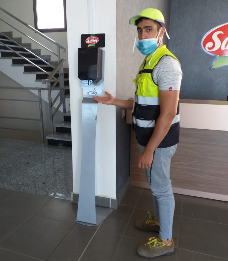 Hand sanitiser dispenser stand