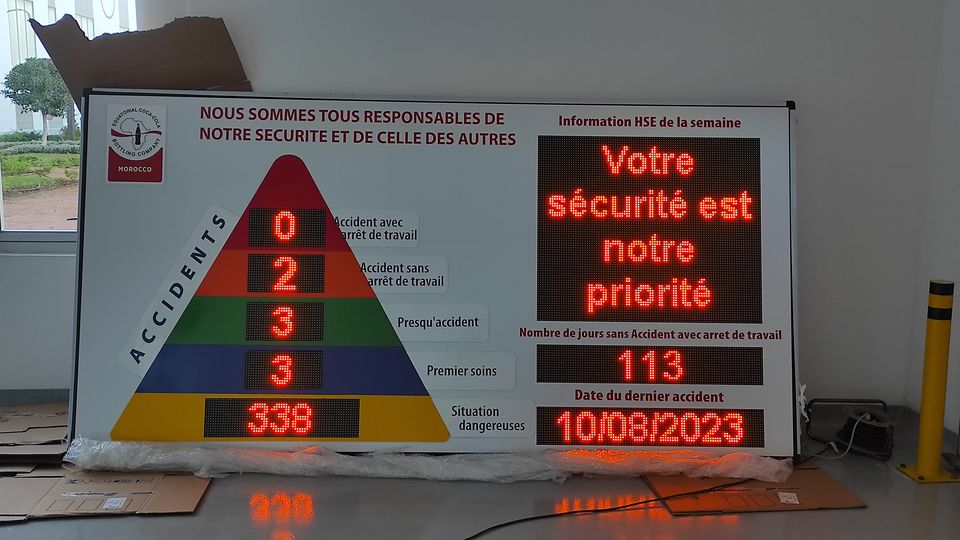 Electronic HSE board with LED counters being finished in the Electroline workshop