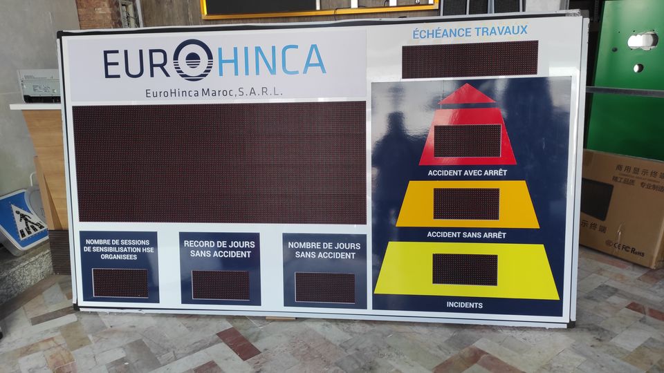 Electronic HSE board with LED counters being finished in the Electroline workshop